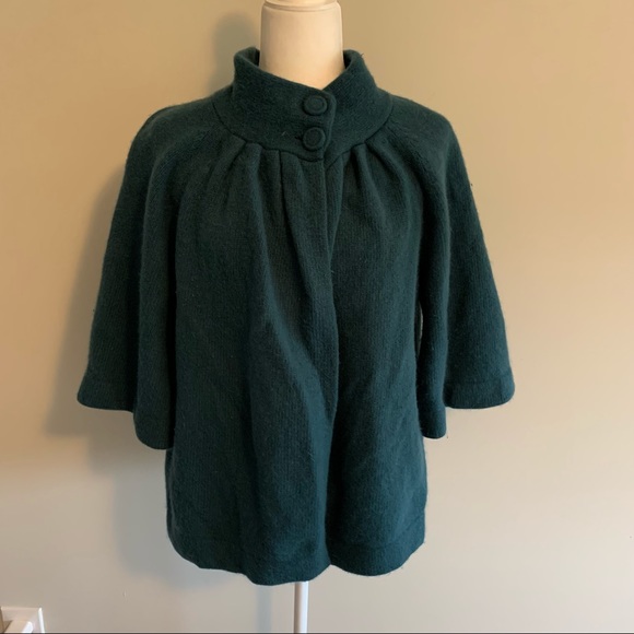 Sarah Spencer Woman Lambswool Angora Cape Poncho Cardigan - Picture 5 of 11